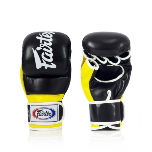 Рукавиці для ММА Fairtex FGV18 Super Sparring Gloves Black Yellow