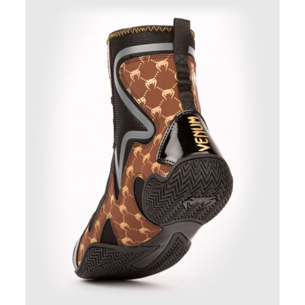 Боксерки Venum Elite Evo Monogram Boxing Shoes Black Brown