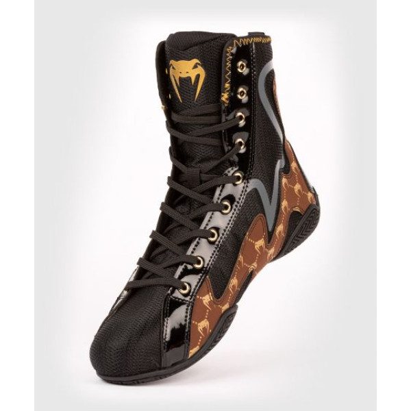 Боксерки Venum Elite Evo Monogram Boxing Shoes Black Brown