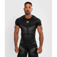 Рашгард Venum Training Camp 4.0 Short Sleeve Rashguard - Black/Neon Green