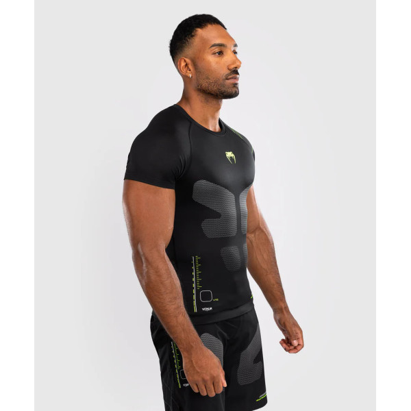 Рашгард Venum Training Camp 4.0 Short Sleeve Rashguard - Black/Neon Green