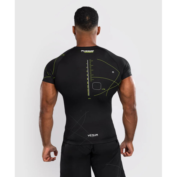 Рашгард Venum Training Camp 4.0 Short Sleeve Rashguard - Black/Neon Green
