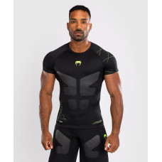 Рашгард Venum Training Camp 4.0 Short Sleeve Rashguard - Black/Neon Green