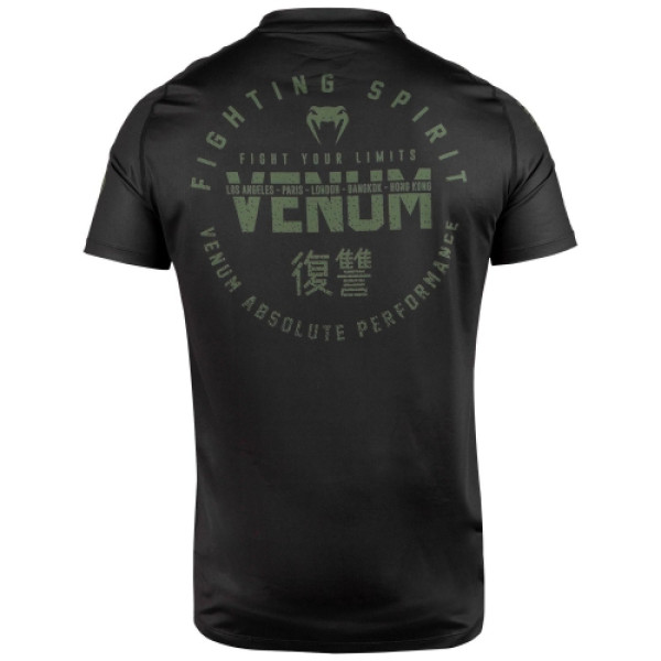 Футболка Venum Signature Dry Tech T-shirt Black Khaki Exclusive
