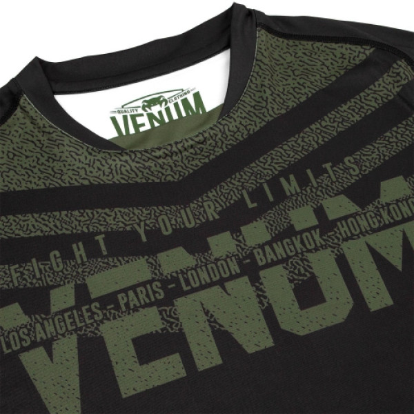 Футболка Venum Signature Dry Tech T-shirt Black Khaki Exclusive