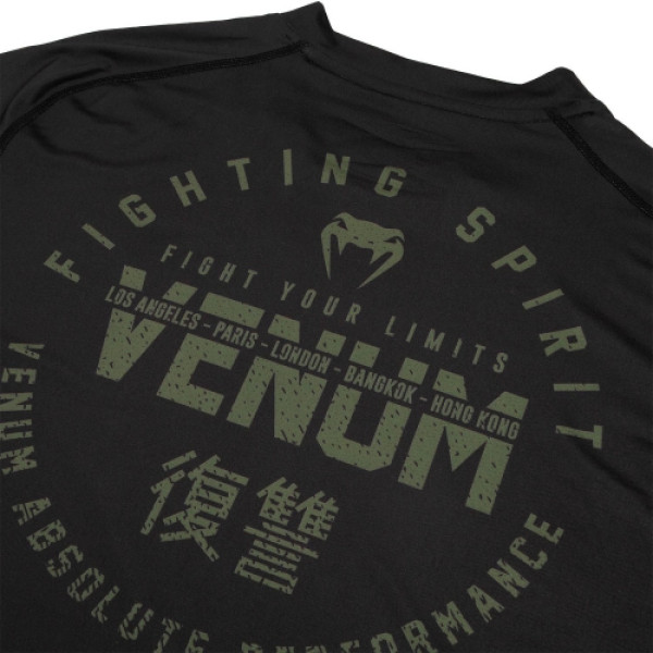 Футболка Venum Signature Dry Tech T-shirt Black Khaki Exclusive
