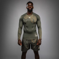 Рашгард Venum Serpenti Long Sleeve Rashguard Khaki Bronze Ivory