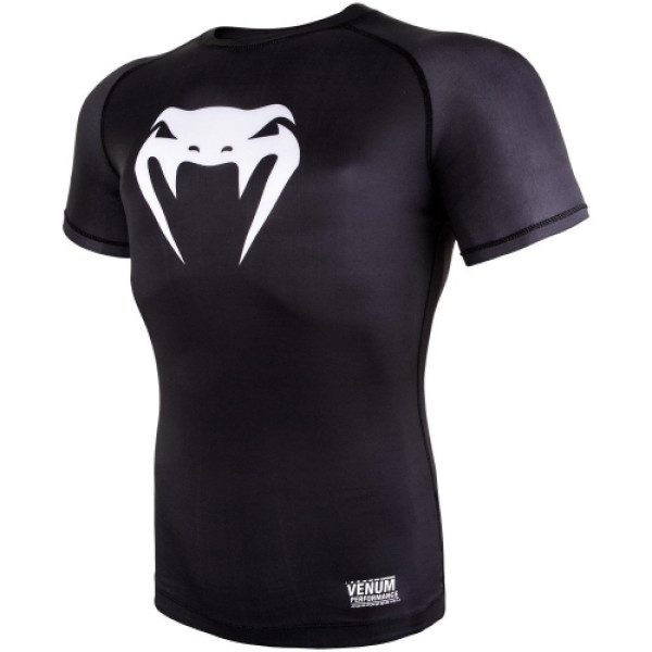 Компресійна футболка Venum Contender 3.0 Compression T-shirt Short Sleeves Black/White