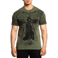 Футболка Affliction Scarecrow Military Green Lava Wash