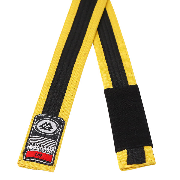 Дитячий пояс для кимоно Peresvit BJJ Belt Kid's Yellow Black Stripe