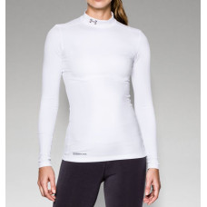 Жіноча термокофта Under Armour ColdGear Fitted Long Sleeve Mock White