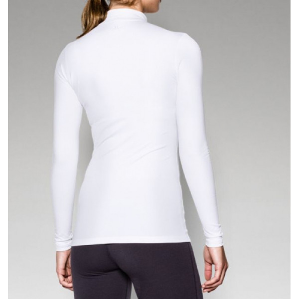 Жіноча термокофта Under Armour ColdGear Fitted Long Sleeve Mock White