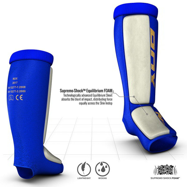 Захист гомілки RDX SI MMA Gel Padded Lightweight OEKO-TEX® Standard 100 Certified Blue