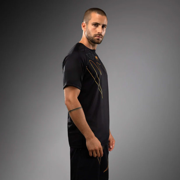Футболка Venum Serpenti Dry Tech T-Shirt Black Silver Gold
