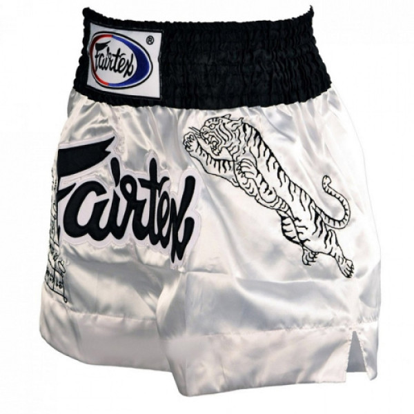 Шорти для тайського боксу Fairtex Superstition White Muaythai Shorts