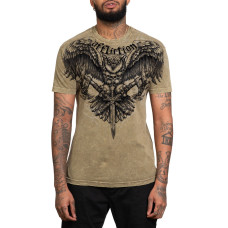 Футболка Affliction Harbinger Crew Tee Dusty Olive Lava Wash