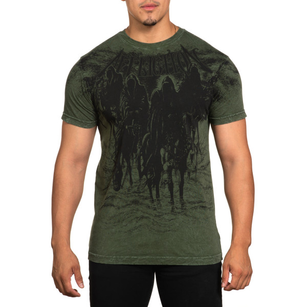 Футболка Affliction Black Night Tee Military Green