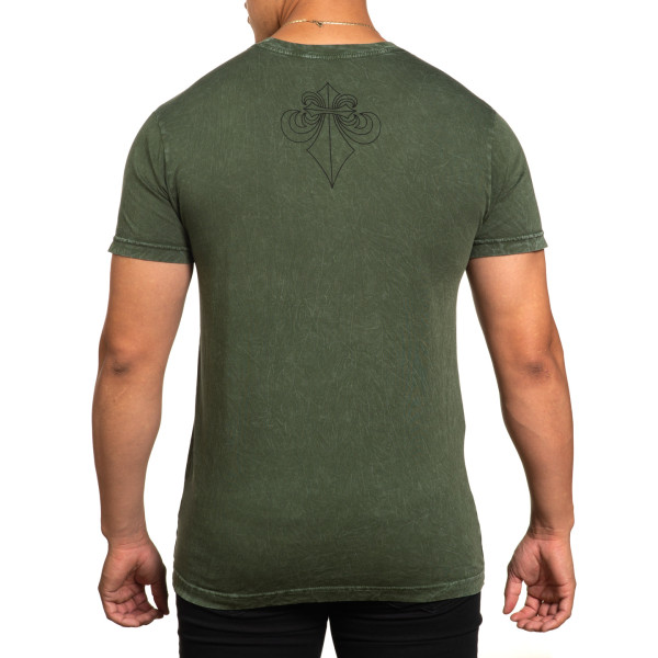 Футболка Affliction Black Night Tee Military Green