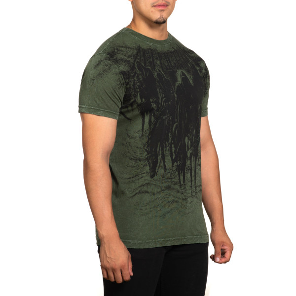 Футболка Affliction Black Night Tee Military Green