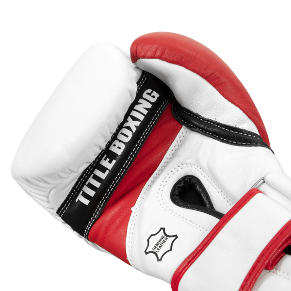 Снарядні рукавиці Title Boxing Gel World V2T Bag Gloves White Red Black