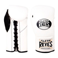 Бойові боксерські рукавиці Cleto Reyes Official Leather Fight Gloves White