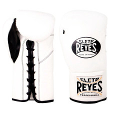 Бойові боксерські рукавиці Cleto Reyes Official Leather Fight Gloves White