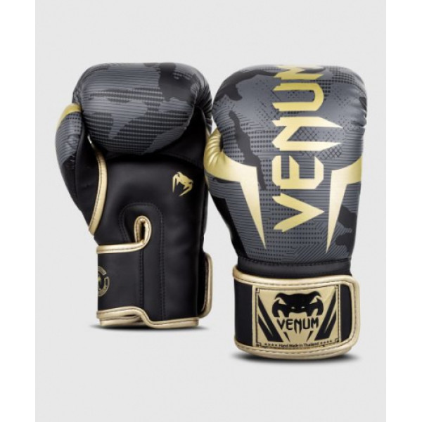 Боксерські рукавиці Venum Elite Dark Camo Gold