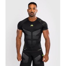Рашгард Venum Training Camp 4.0 Short Sleeve Rashguard - Black/Neon Green