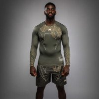 Рашгард Venum Serpenti Long Sleeve Rashguard Khaki Bronze Ivory