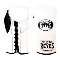 Бойові боксерські рукавиці Cleto Reyes Official Leather Fight Gloves White