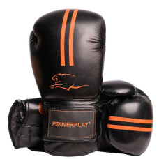 Боксерські рукавиці PowerPlay 3016 Contender Чорно-Оранжеві 14 унцій
