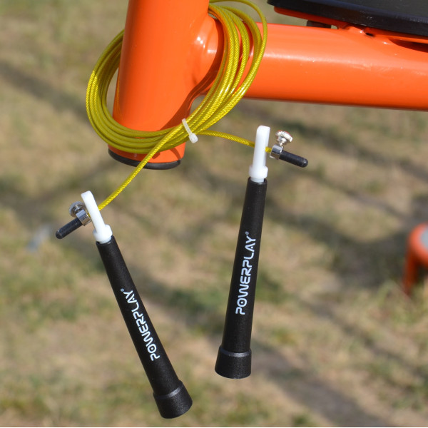 Скакалка швидкісна PowerPlay 4202 Ultra Speed Rope Жовта (2,9m.)