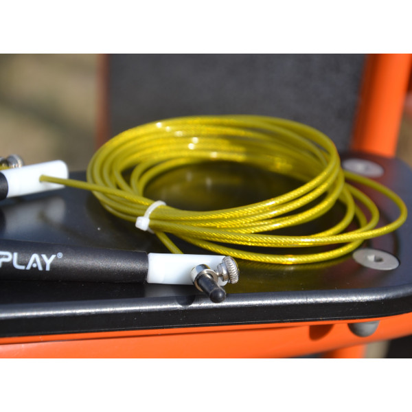 Скакалка швидкісна PowerPlay 4202 Ultra Speed Rope Жовта (2,9m.)