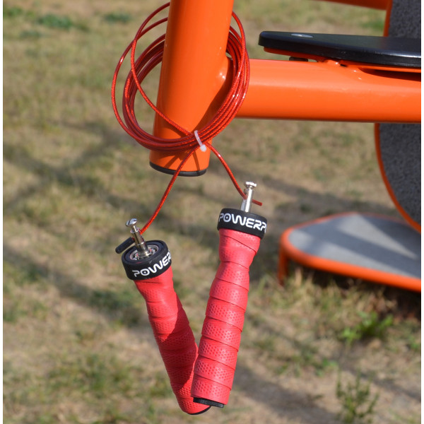 Скакалка швидкісна на підшипниках PowerPlay 4208 Fitness Jump Rope Червона (3m.)