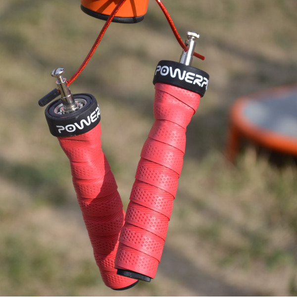 Скакалка швидкісна на підшипниках PowerPlay 4208 Fitness Jump Rope Червона (3m.)