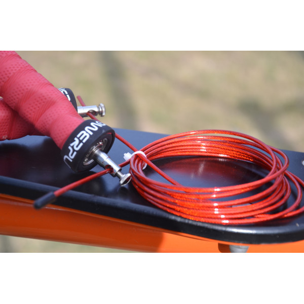 Скакалка швидкісна на підшипниках PowerPlay 4208 Fitness Jump Rope Червона (3m.)