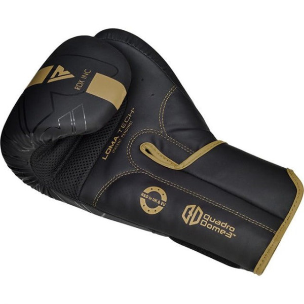 Боксерські рукавиці RDX F6 Kara Matte Golden 8 унцій (капа в комплекті)