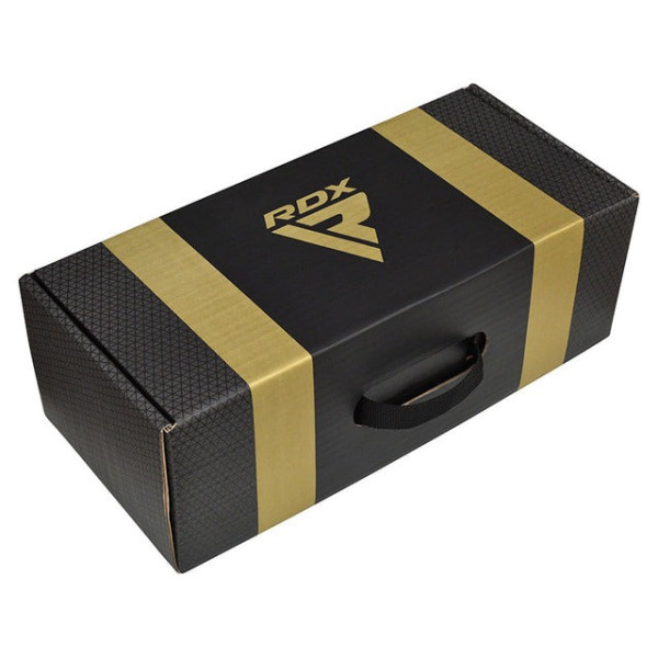 Боксерські рукавиці RDX MARK PRO SPARRING TRI LIRA 2 GOLDEN-10 унцій (капа в комплекті)