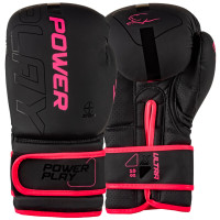 Боксерські рукавиці PowerPlay 3024 Ultra Mat Чорно-Рожеві 12 унцій