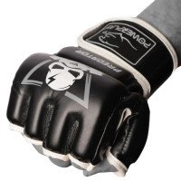 Рукавиці для MMA PowerPlay 3056 А Чорно-Білі S