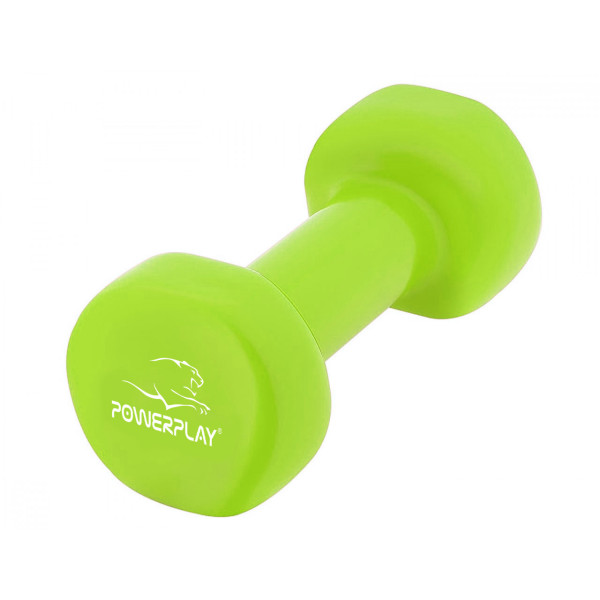 Гантелі вінілові PowerPlay 4125 Achilles 2*3 кг. Зелені (пара - 2шт.)