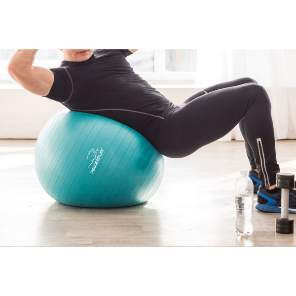 М'яч для фітнесу (фітбол) PowerPlay 4001 Ø75 cm Gymball Зелений + помпа