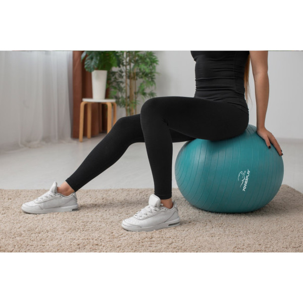М'яч для фітнесу (фітбол) PowerPlay 4001 Ø75 cm Gymball Зелений + помпа