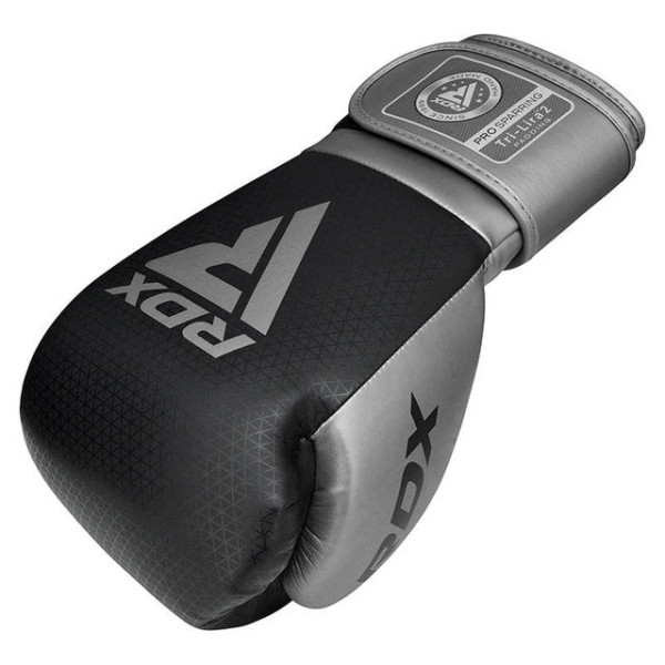 Боксерські рукавиці RDX MARK PRO SPARRING TRI LIRA 2 SILVER-14 унцій (капа в комплекті)
