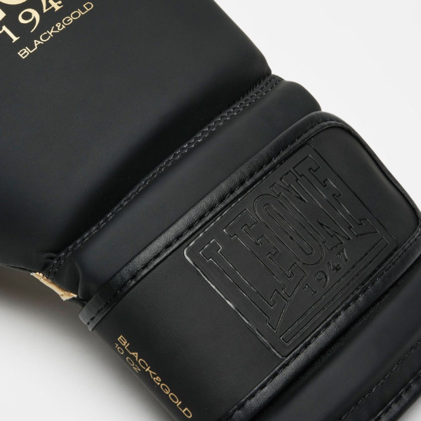 Боксерські рукавиці Leone GN059D Black/Gold 12 унцій (капу в комплекті)