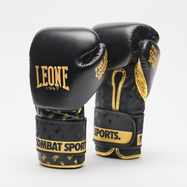 Боксерські рукавиці Leone GN220 DNA Black 12 унцій (бинти 4 м. в комплекті)