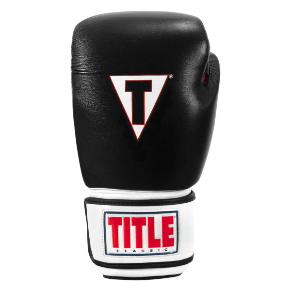 Боксерські рукавиці TITLE Classic Leather 2.0 Black/White/Red L 14 oz