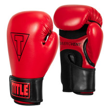 Боксерські рукавиці TITLE Boxing Vegan Gloves Red/Black 12 oz