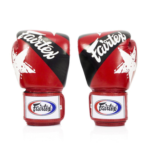Боксерські рукавиці Fairtex BGV1 Nation Print Red 10 унцій