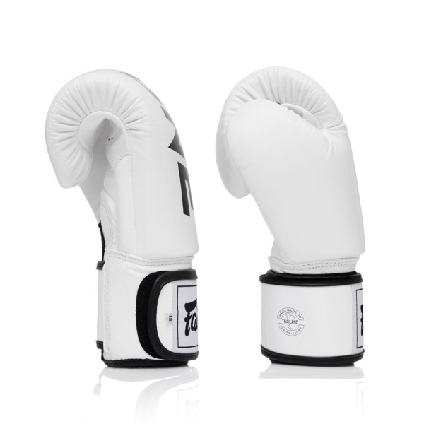 Боксерські рукавиці Fairtex BGV1-ONE (натуральна шкіра) White 14 унцій